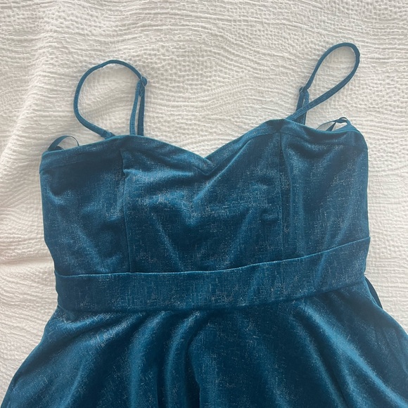 Free People Shattered Velvet Mini Dress with Removable Straps - Picture 2 of 4